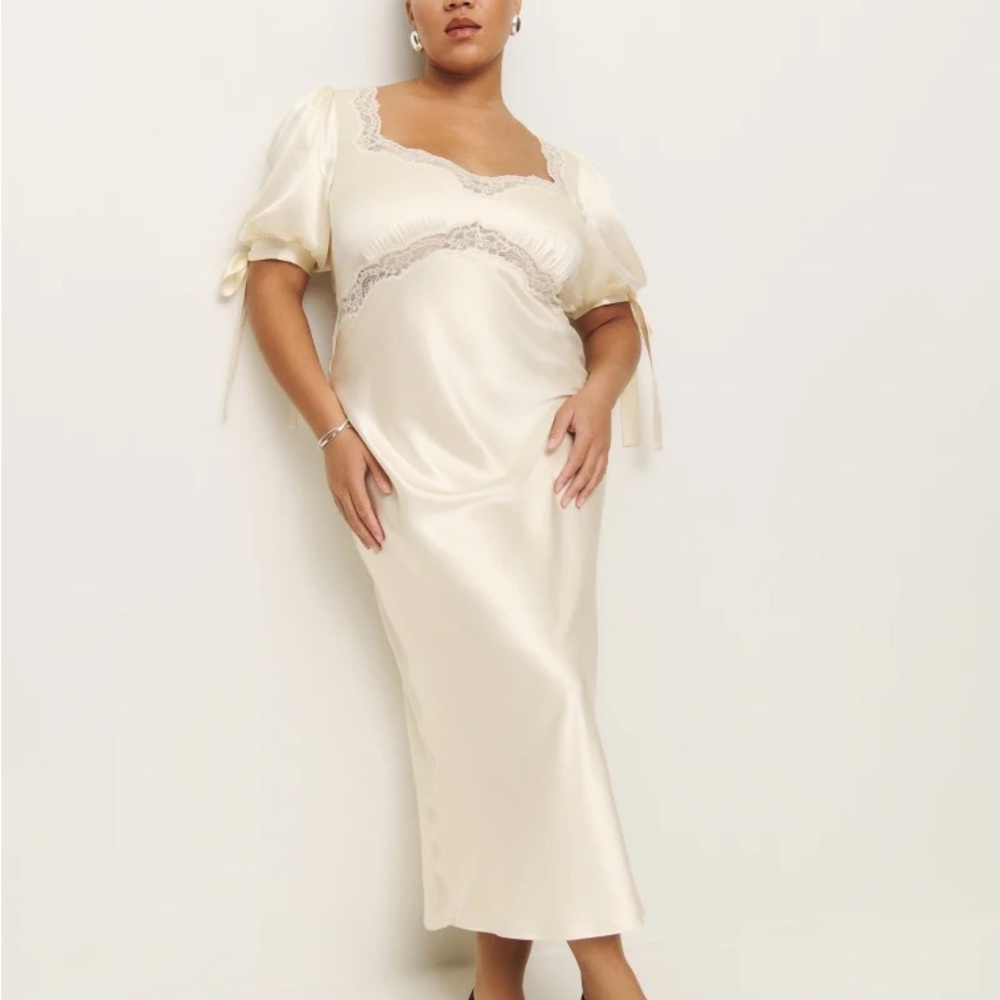 Reformation Stell Silk Dress ES